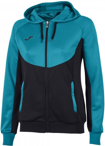 Байка тренировочная joma jacket hooded essential woman black-torquoise Joma 900699.116
